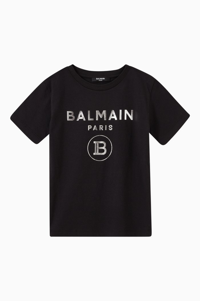 

Logo Print T-Shirt in Cotton, Black