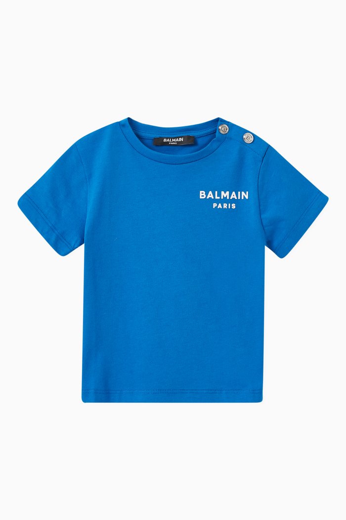 

Logo Print T-Shirt in Jersey, Blue