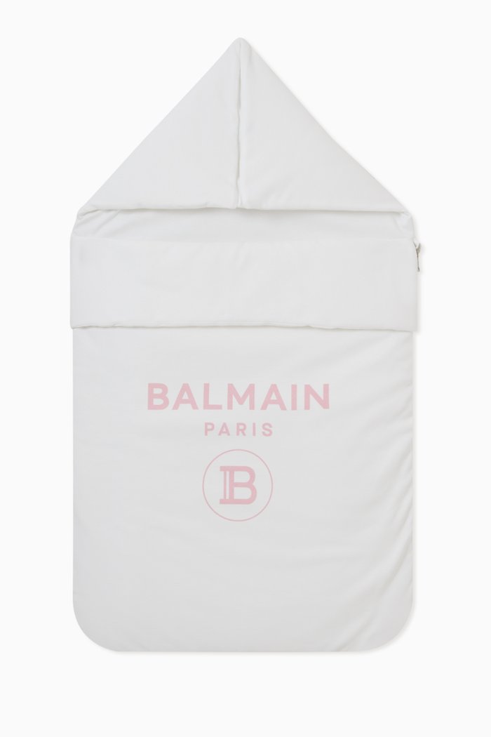 

Contrast Logo Print Sleeping Bag, White