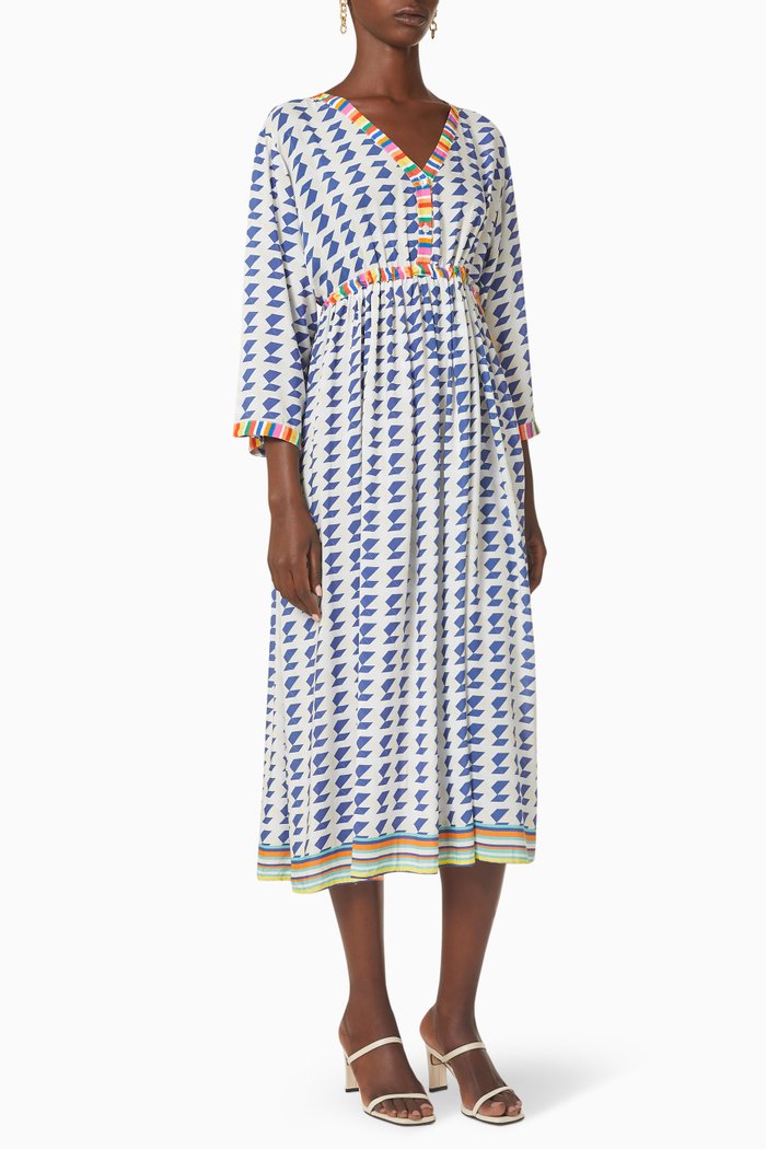 

Havana Midi Dress in Viscose, Blue