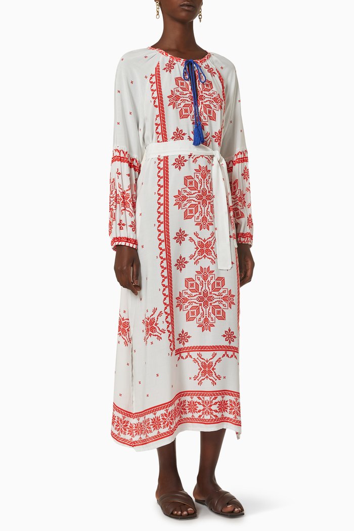 

Mexico Balloon Dress in Cotton, Pink