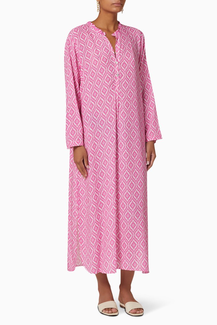 Dubai Midi Dress in Viscose, Purple