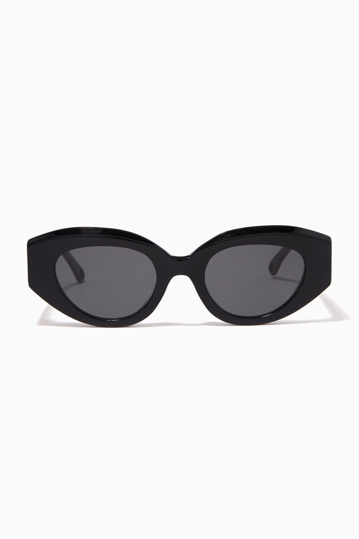 Petra Sunglasses in Acetate, Black