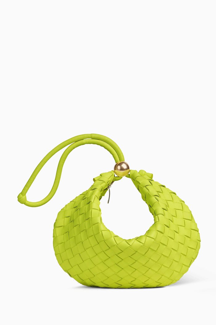 

Turn Bag in Intrecciato Leather, Green