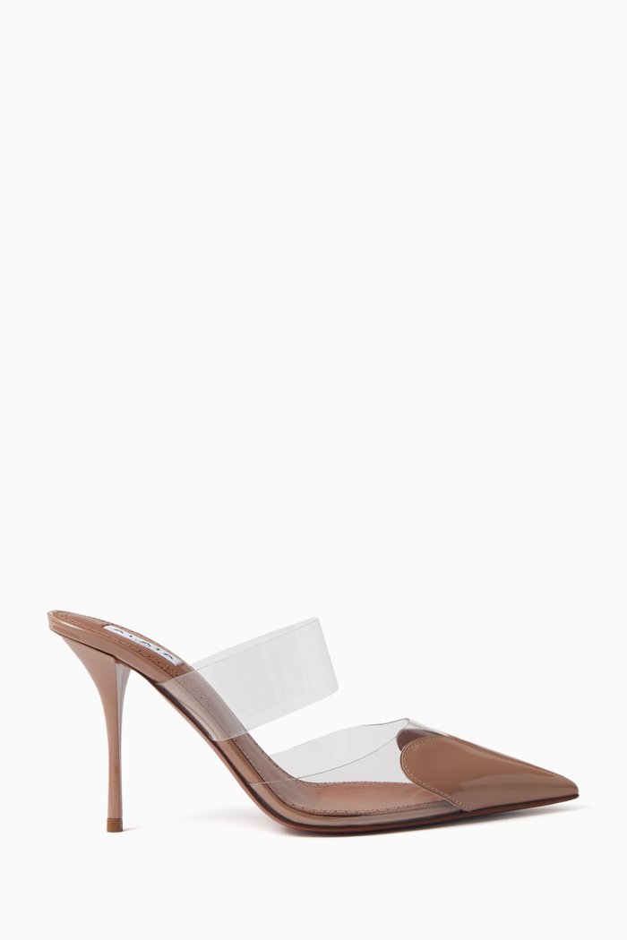 

Heart 90 Mules in Patent Leather, Neutral