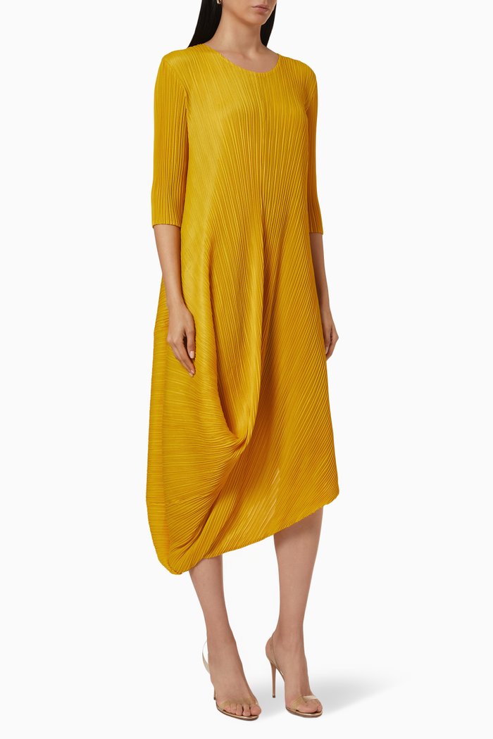 

Laila Drape Dress, Yellow
