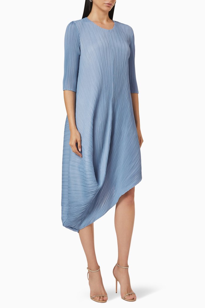 

Laila Drape Dress, Blue