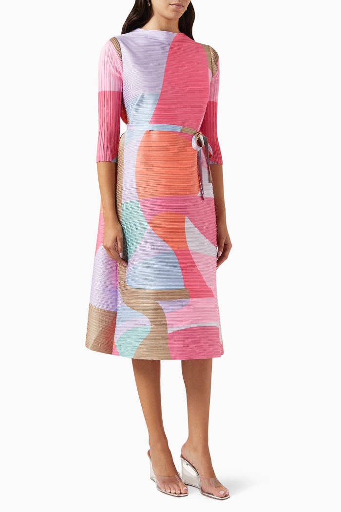 Hester Belted Dress, Pink