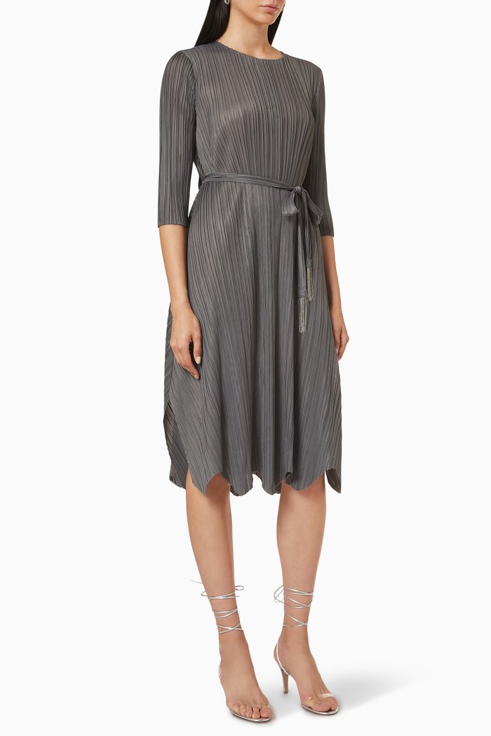 

Trista Belted Dress, Grey