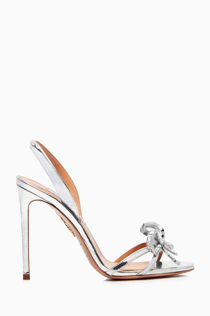 

Babe 105 Sandals in Mirror Leather, Silver