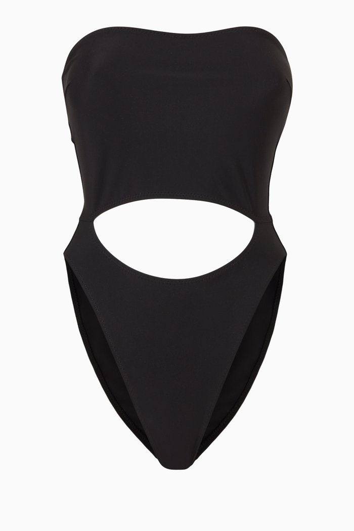Daria Cut-out One-piece Swimsuit, Black