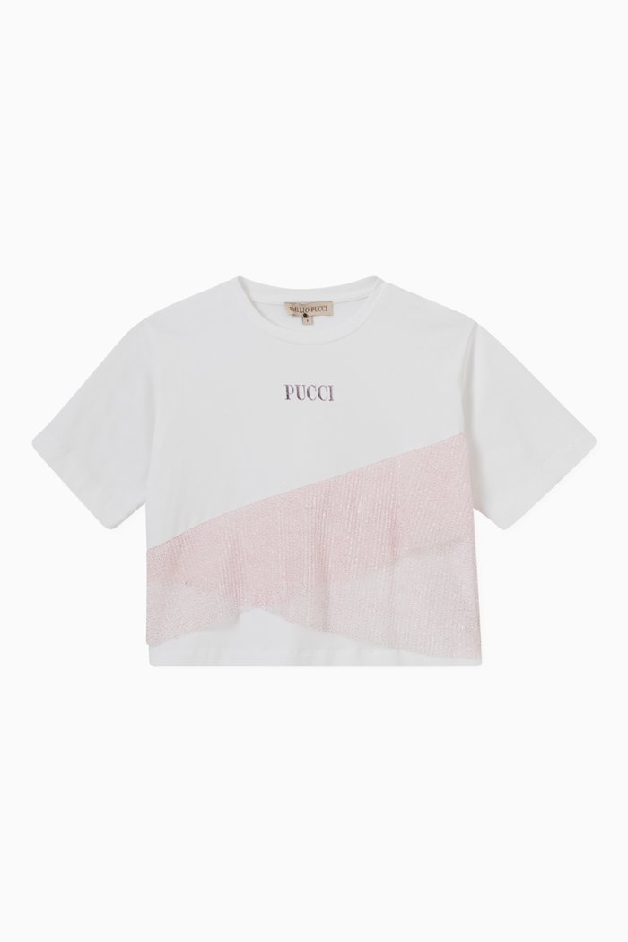 

Logo Print T-Shirt in Jersey, Neutral