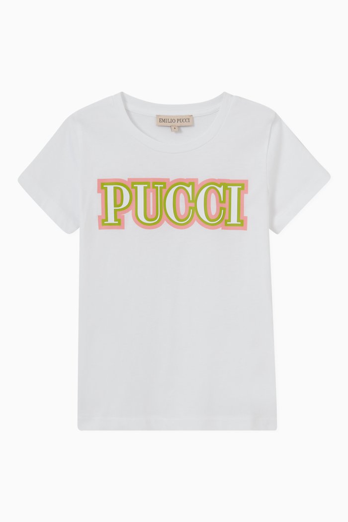 

Logo Print T-Shirt in Jersey, Neutral