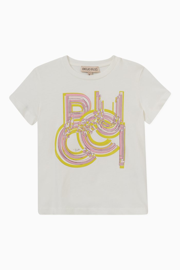 

Logo Print T-Shirt in Jersey, Neutral