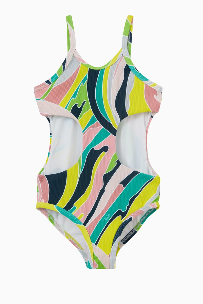

Vetrate Abstract Print Swimsuit, Multicolour