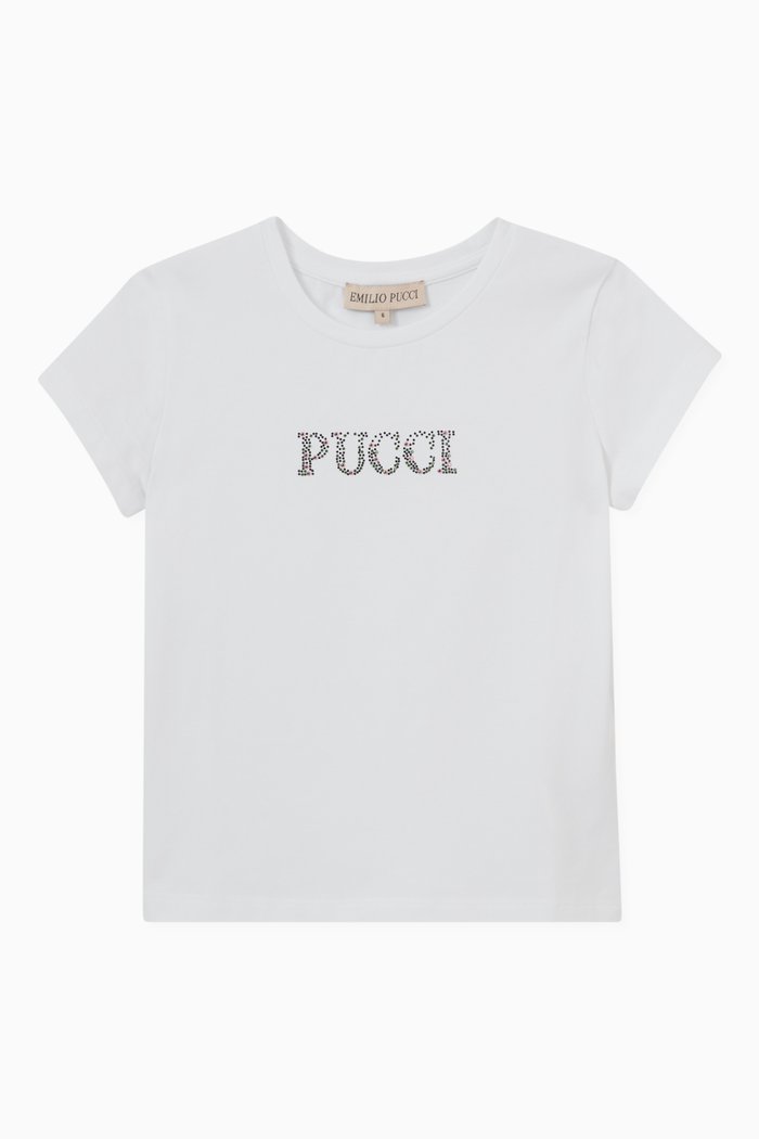 

Logo Print T-Shirt in Jersey, Neutral