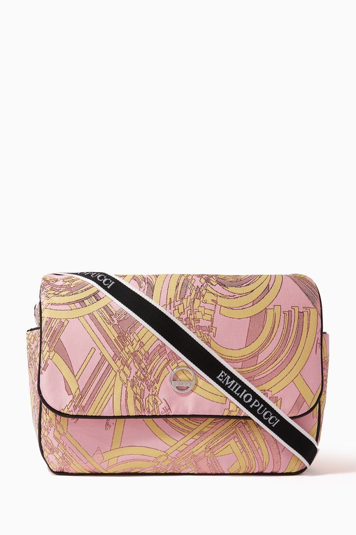 

Esploso-print Changing Bag in Jacquard, Pink
