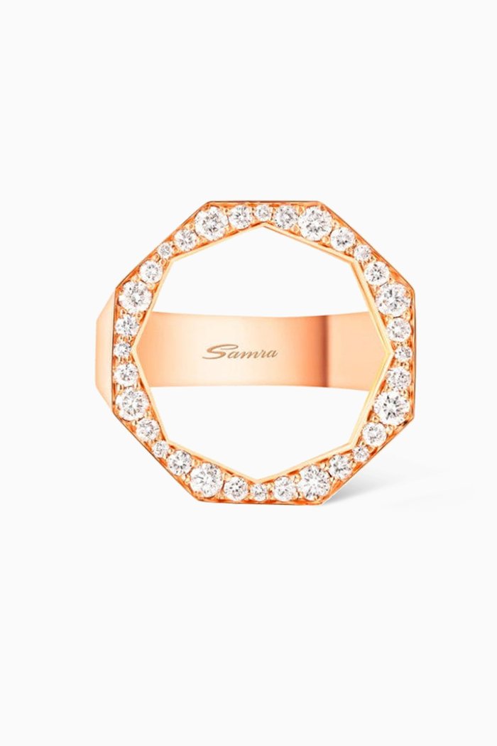 

Birwaz Turath Diamond Ring in 18kt Rose Gold