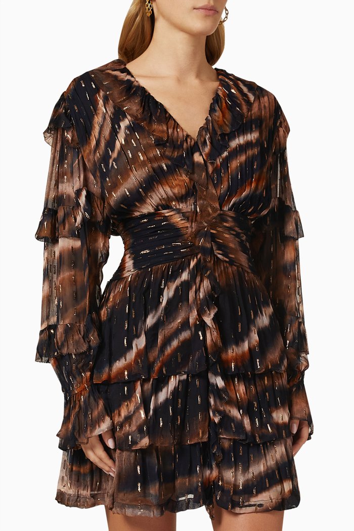 

Terrain Mini Dress in Lurex Chiffon, Multicolour
