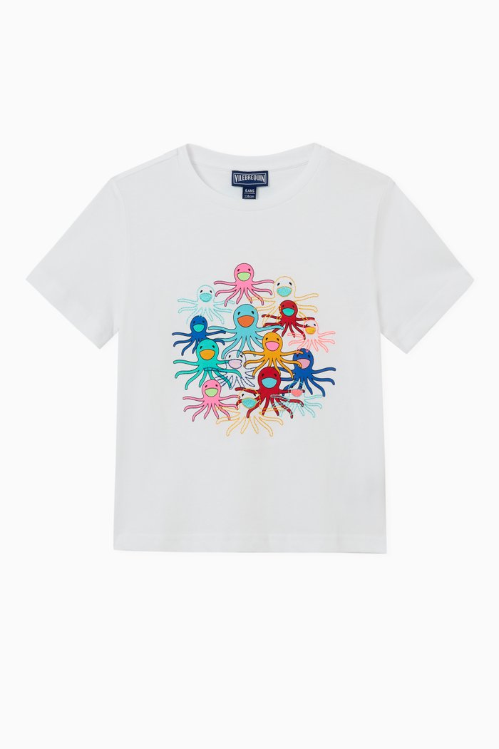 

Graphic Print T-shirt in Cotton, White