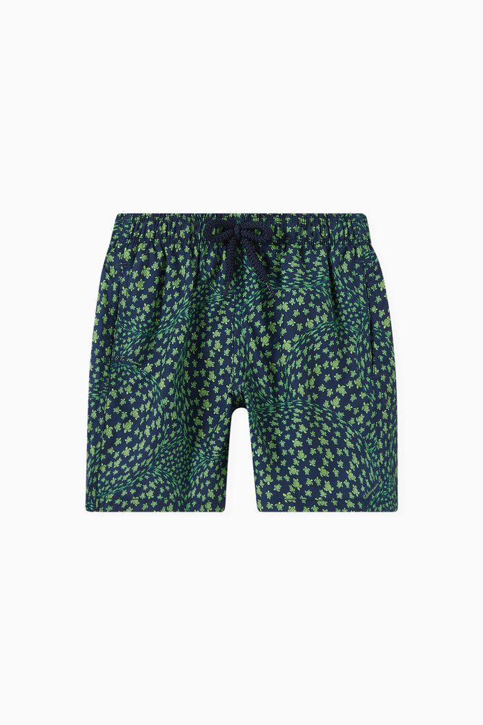

Jim Turtle Print Swim Shorts, Blue