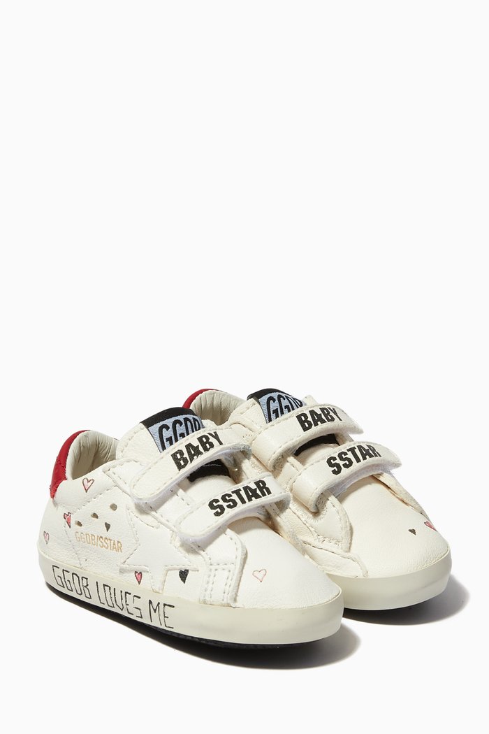 

Old School Sneakers in Leather, White