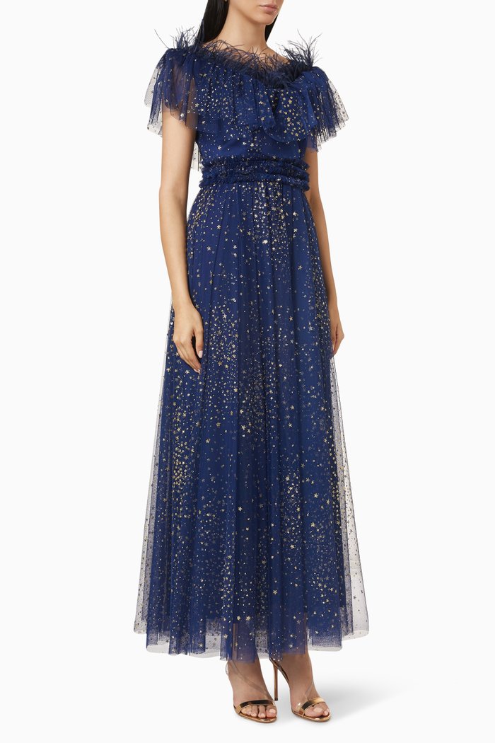 

Frill Dress in Tulle, Blue
