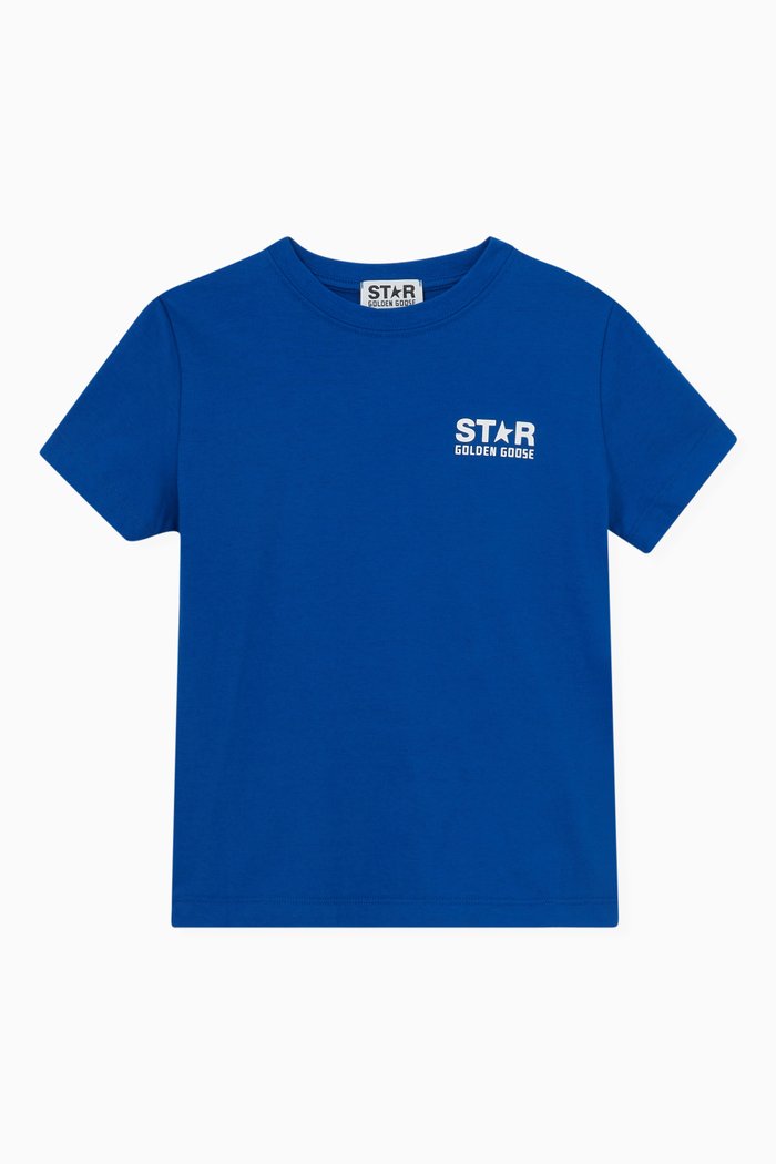 Logo T-shirt in Cotton Jersey, Blue
