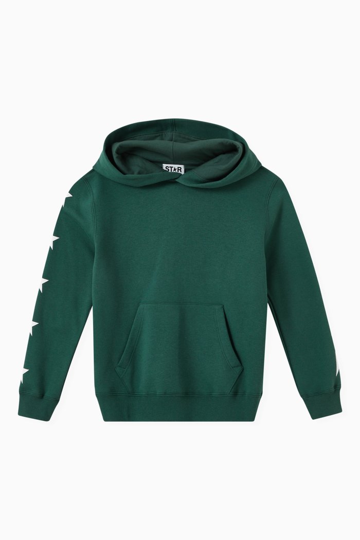 

Stars Hoodie in Cotton, Green