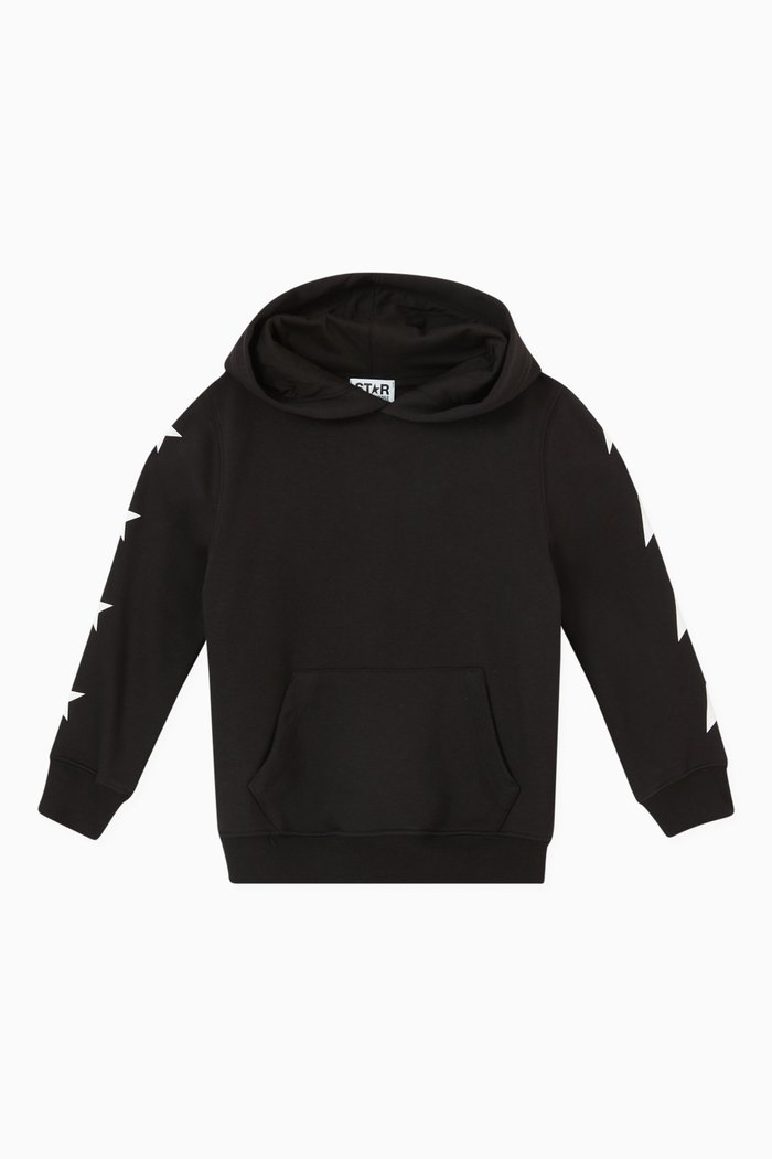 

Star Collection Hoodie in Cotton, Black