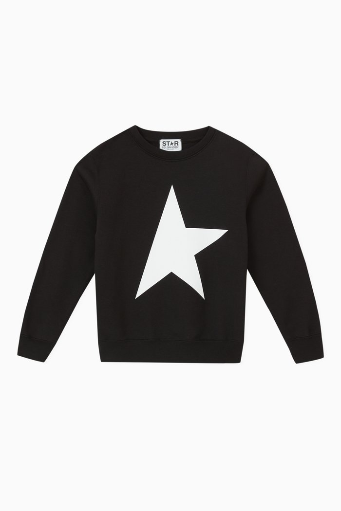 

Star Collection Maxi Logo Sweatshirt in Cotton, Black