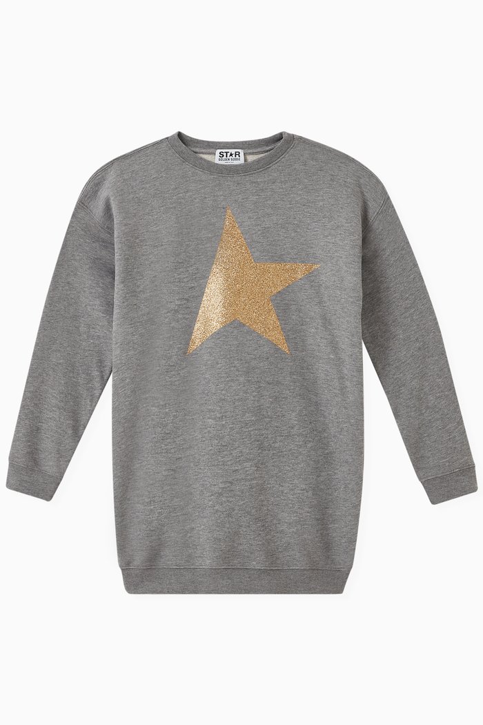 

Star Sweater Dress in Cotton, Grey