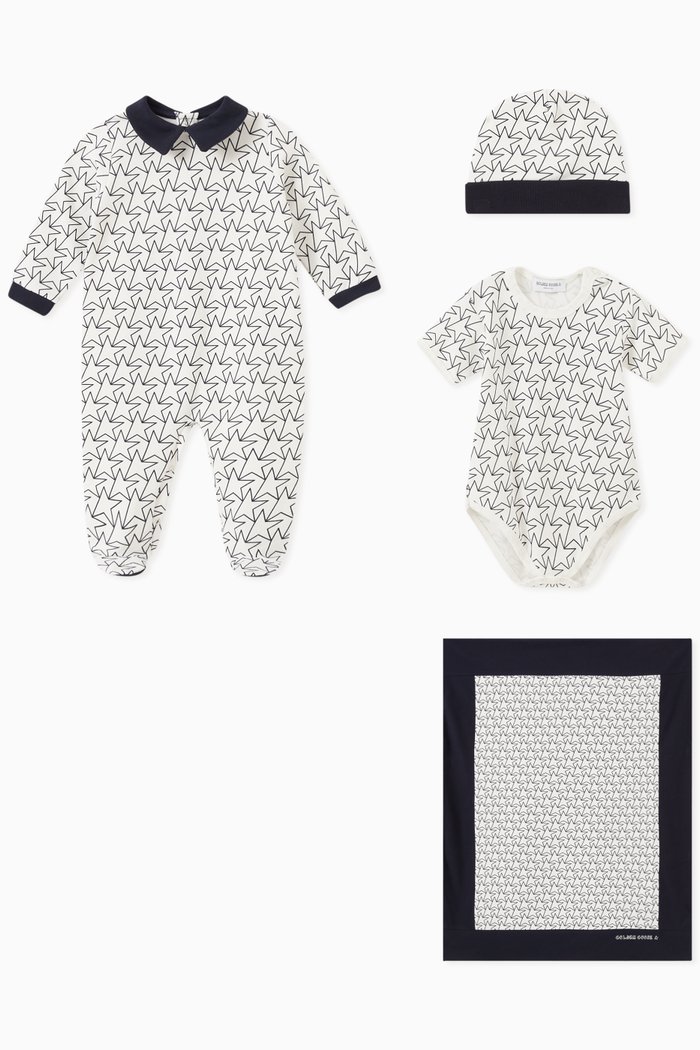 

Multi Stars Baby Gift Set in Cotton, White