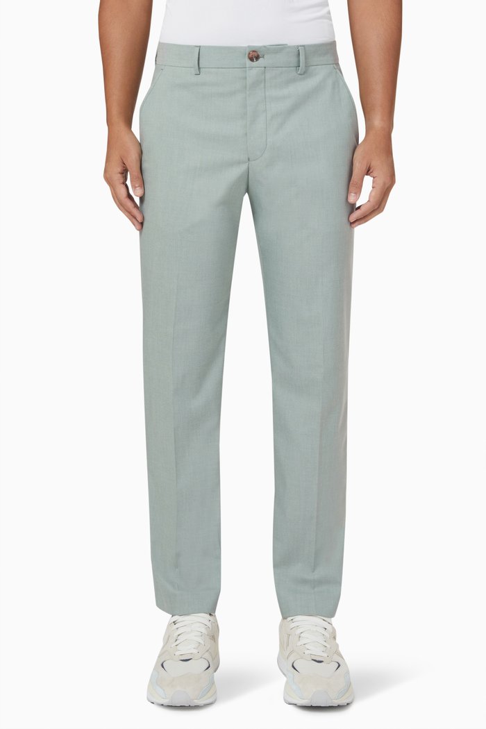 

Comfort Fit Pants in Viscose, Green