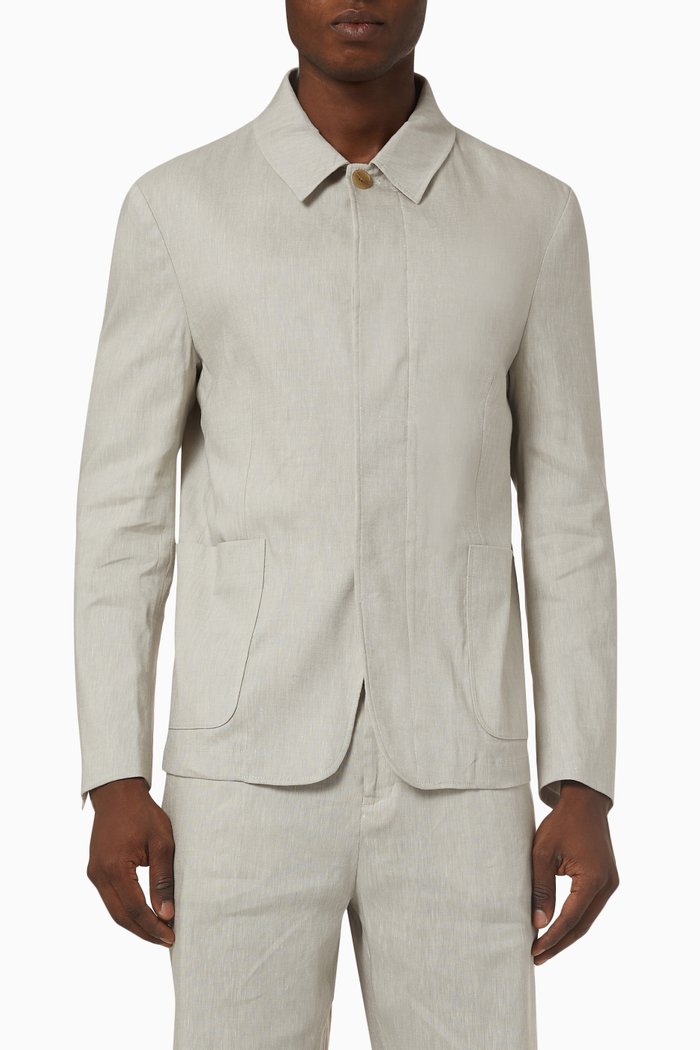 

Blazer in Linen Blend, Neutral