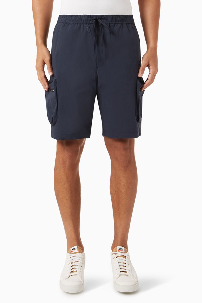 

Cargo Flex Shorts in Organic Cotton, Blue