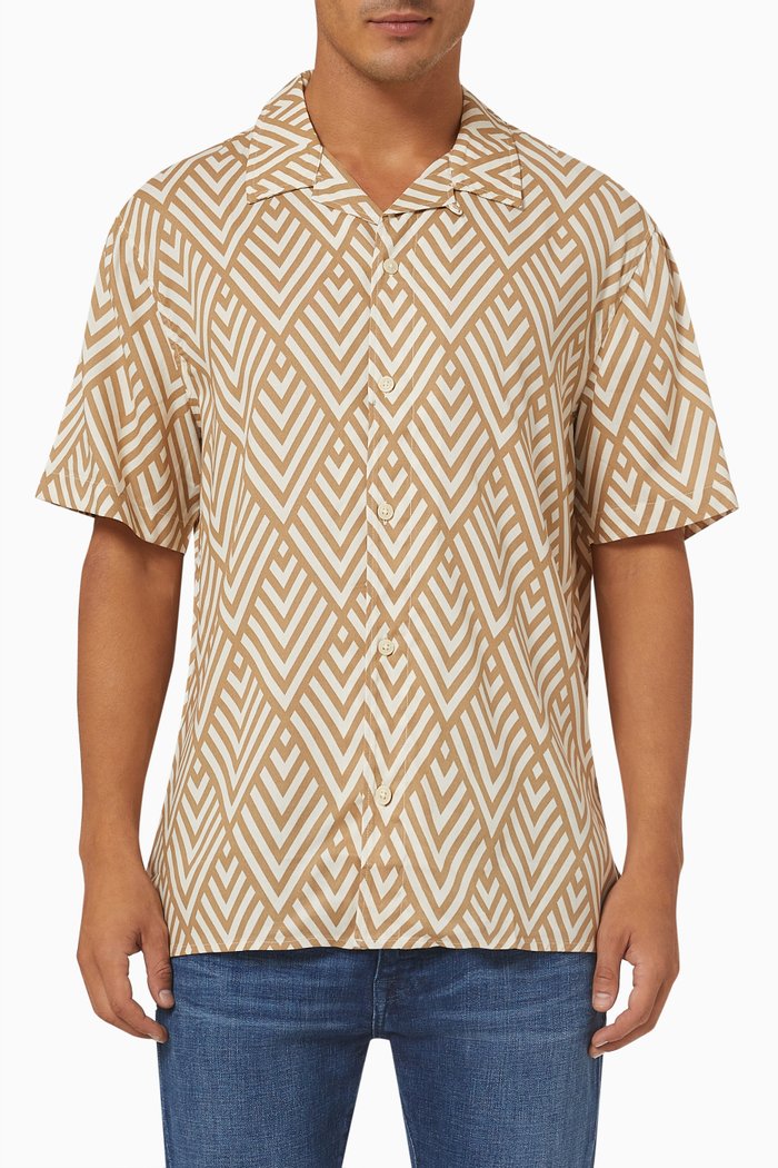 

Printed Shirt in TENCEL™ & Organic Cotton, Neutral