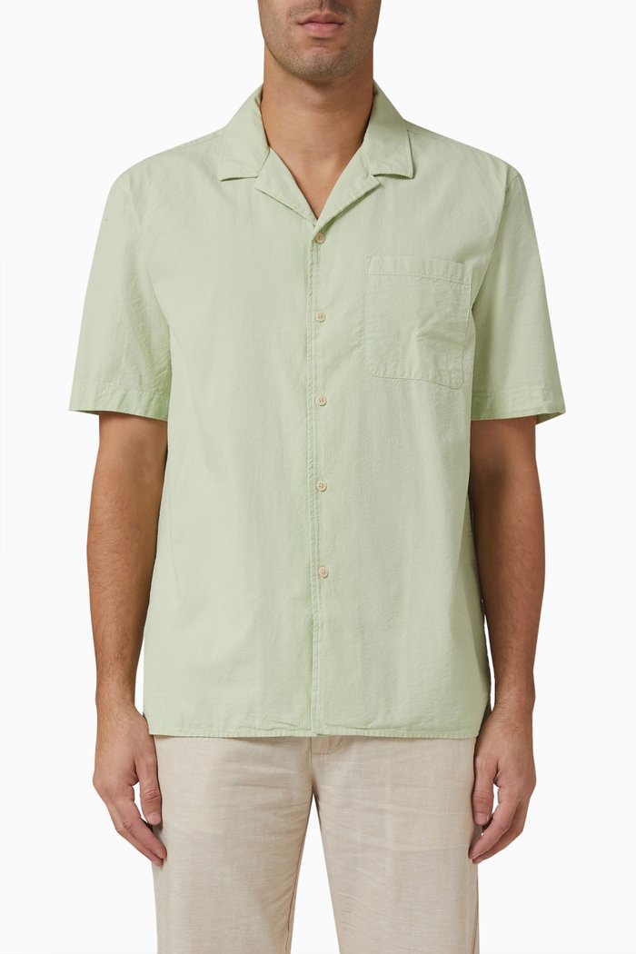 

Relaxed Fit Shirt in Cotton, Green