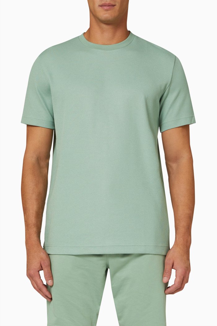 

Knitted T-shirt in Recycled Nylon, Green