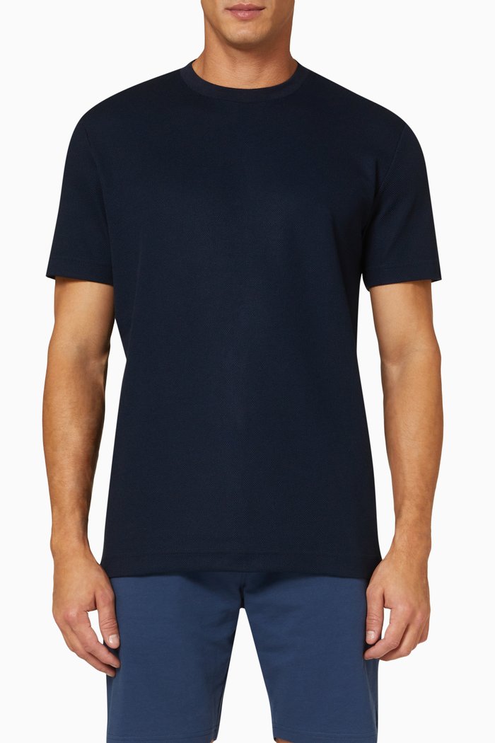 

Knitted T-shirt in Recycled Nylon, Blue