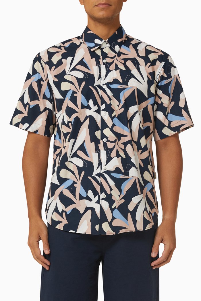 

Printed Shirt in Cotton, Blue