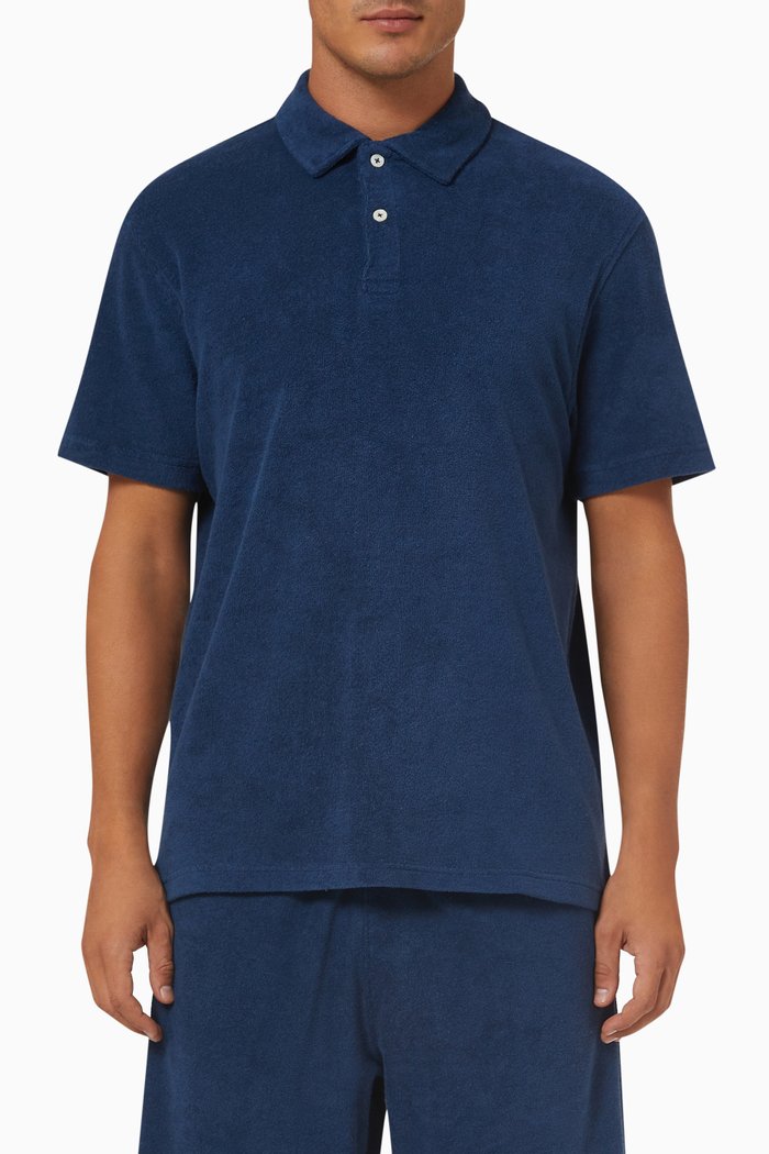 

Polo Shirt in Knit, Blue