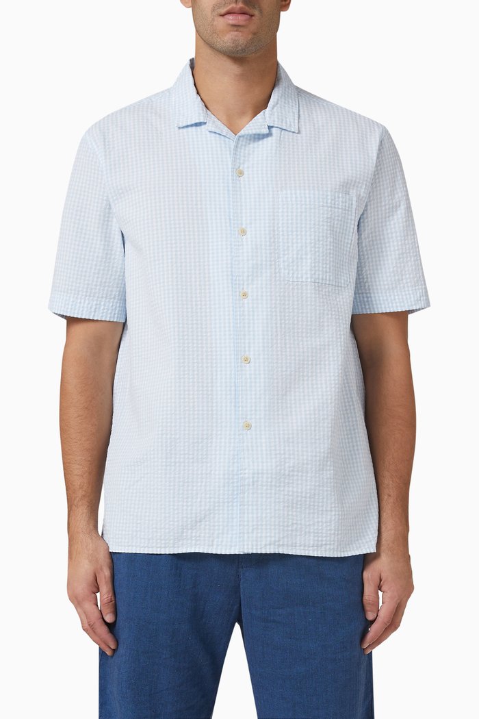 

Relaxed Fit Shirt in Cotton, Blue