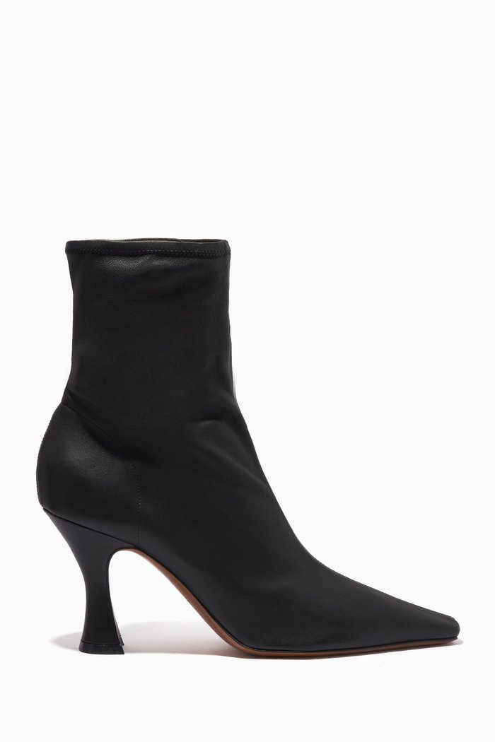 

Ran Stretch Ankle Boots in Nappa, Black