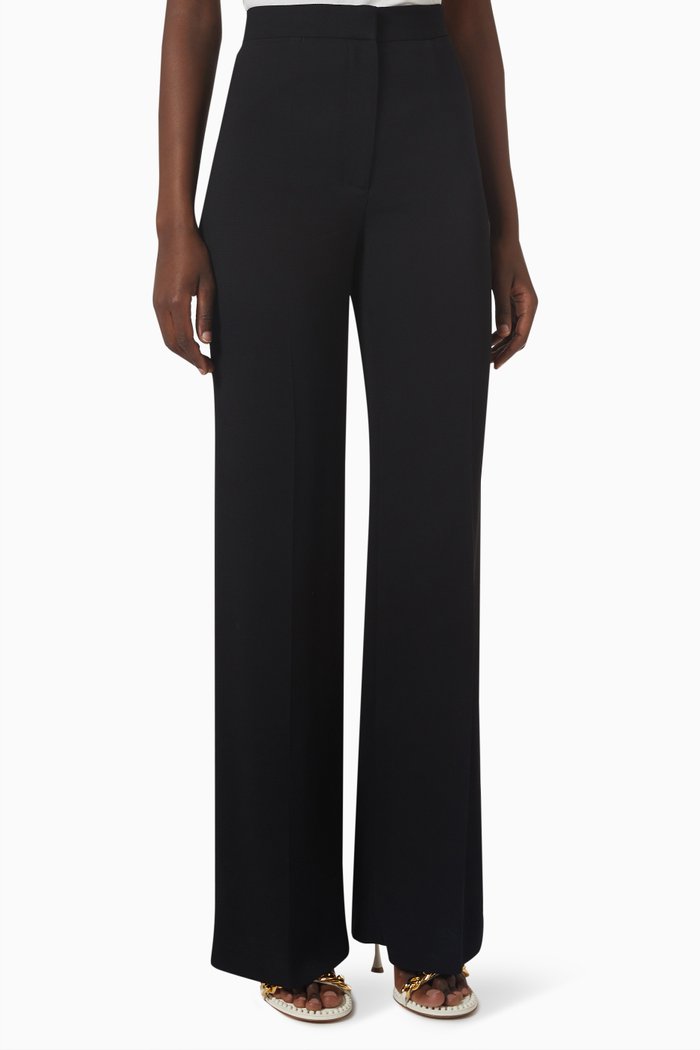 

Tailored Fit Pants in Twill, Black