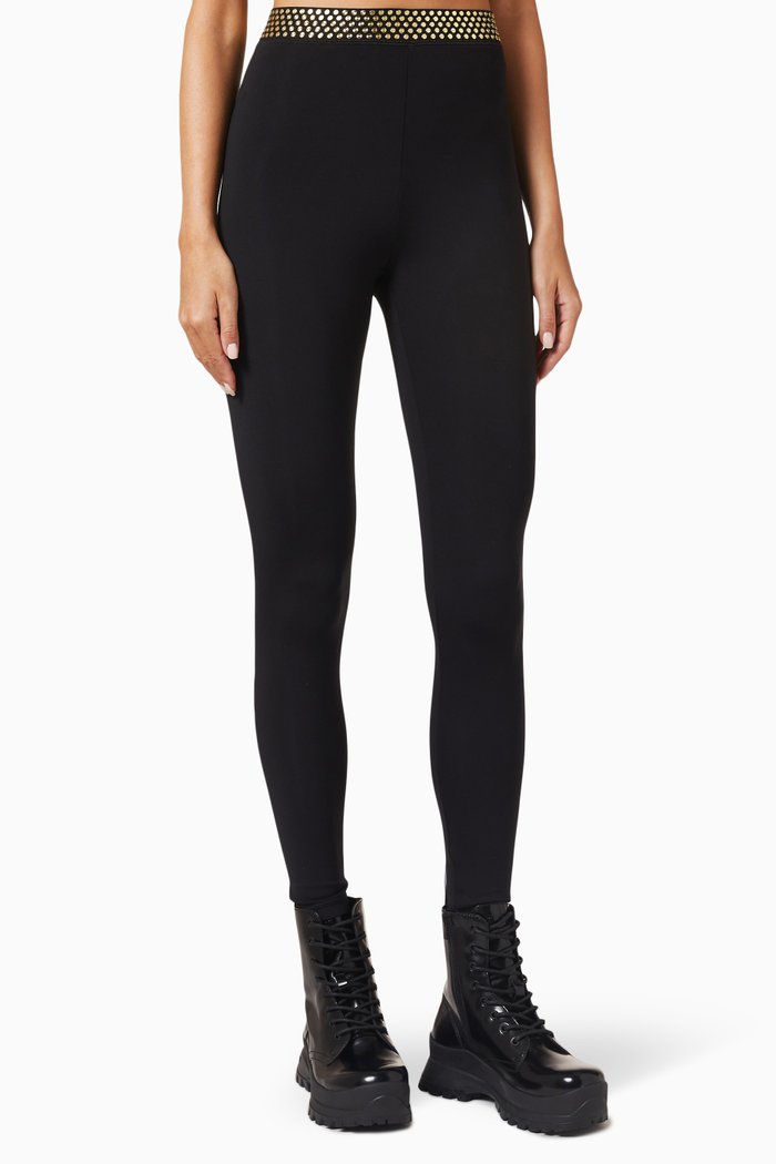 

Studded Leggings in Scuba, Black