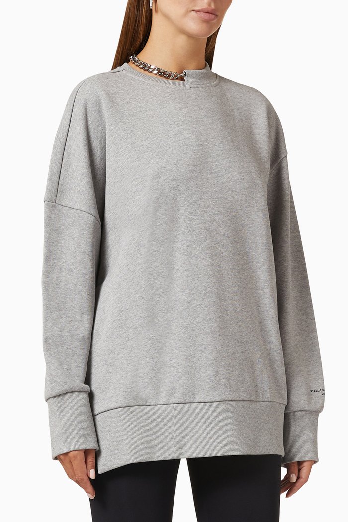 

Falabella Chain Sweatshirt in Organic Cotton, Grey
