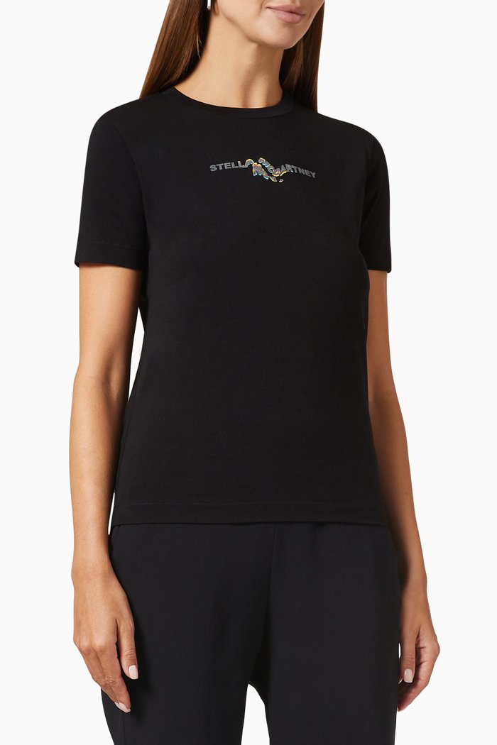 

Glitch Logo T-shirt in Cotton-jersey, Black