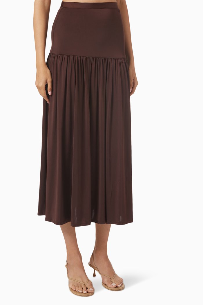 

Equinox Midi Skirt, Brown