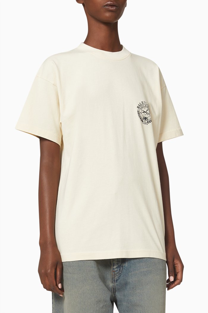 

Medium Fit T-shirt in Cotton Jersey, Neutral